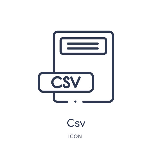 文件类型系列线性CSV图标图片下载