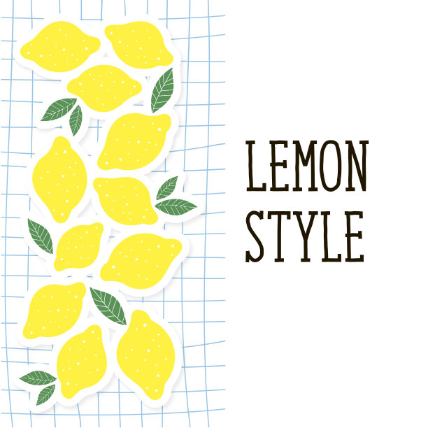 柠檬风格矢量插图极简主义黄色厨房图片下载