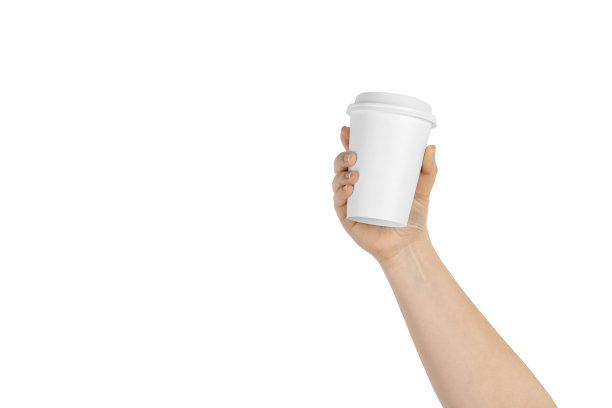 女手捧着白色的咖啡杯图片下载