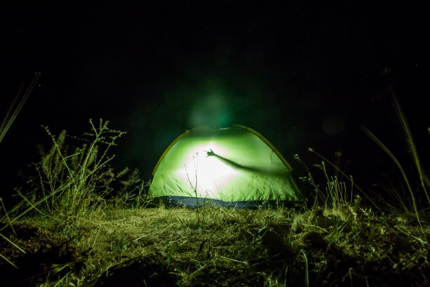 长时间暴露的帐篷营地图片下载