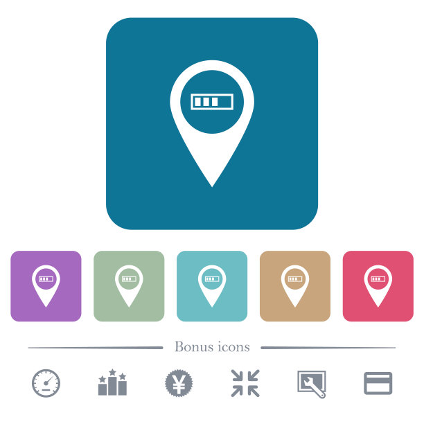 路线规划GPS平面图标的颜色圆形方形背景图片下载