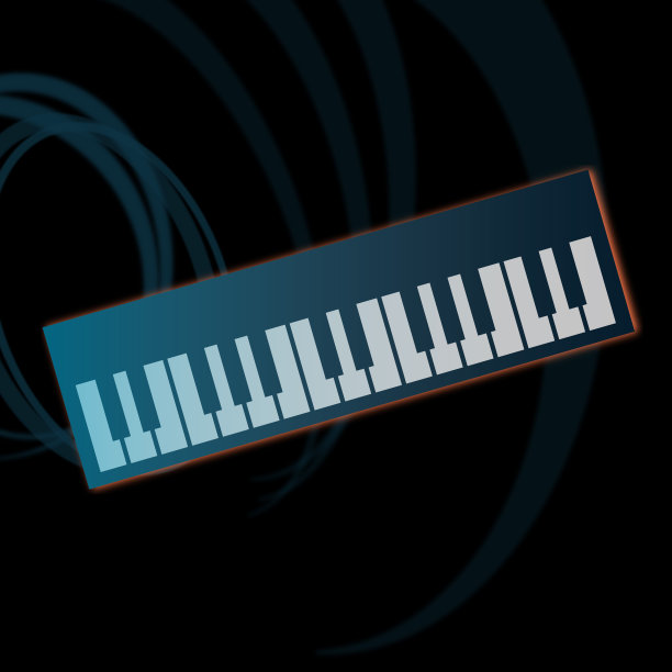 平面矢量插图的键盘钢琴。图片下载