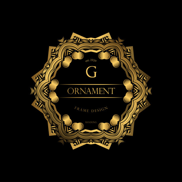 框架豪华与金色的颜色图片下载