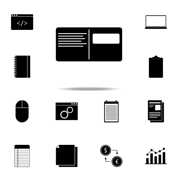 笔记本图标。网页图标通用设置为网页和移动图片下载