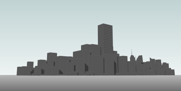 建筑抽象画、素描、插图图片下载