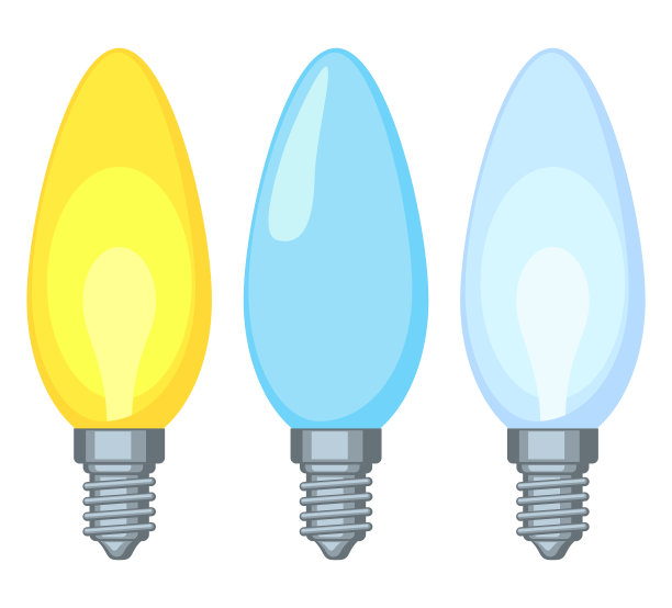 卡通冷暖蜡烛灯泡套装图片下载