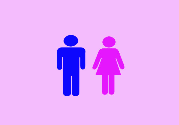 男人和女人与心形图案图片下载