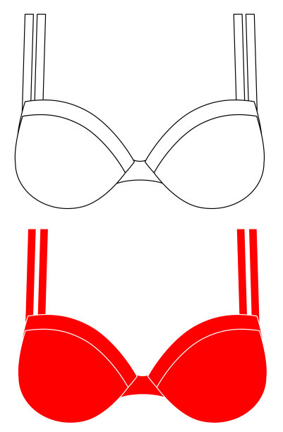 胸罩图标简单的标志图片下载