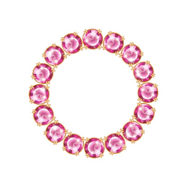 圆形框架从现实的宝石和珠宝图片下载