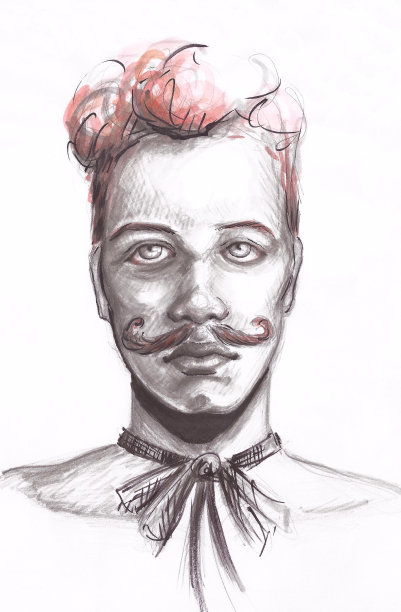 水彩手绘肖像图片下载