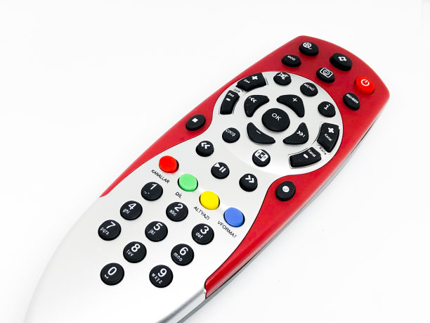 接收器电视遥控器白色背景图片下载
