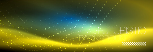 发光抽象波在黑暗，闪亮的运动，魔术空间光。矢量技术抽象背景图片下载