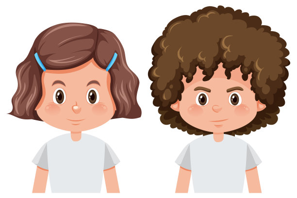 一套男孩和女孩的性格图片下载