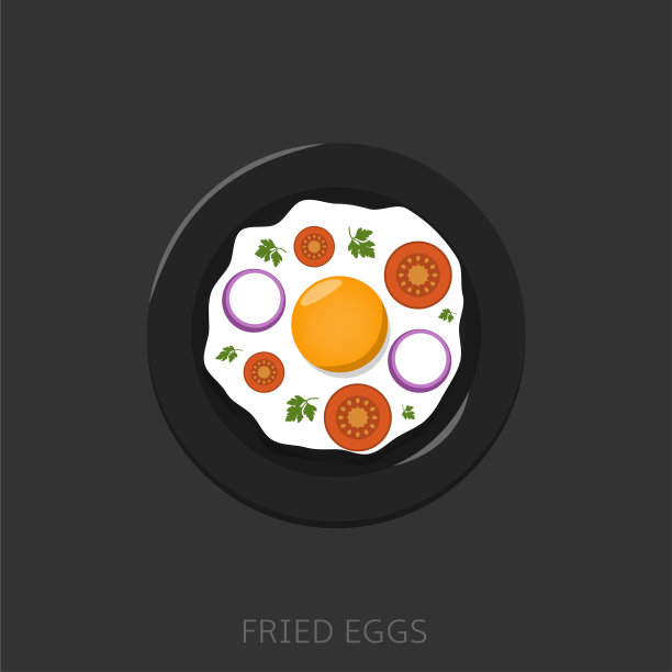 煎蛋矢量图4图片下载