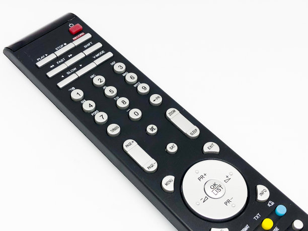 接收器电视遥控器白色背景图片下载