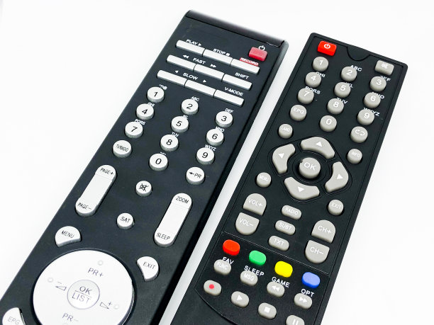接收器电视遥控器白色背景图片下载