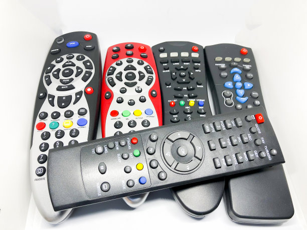 接收器电视遥控器白色背景图片下载