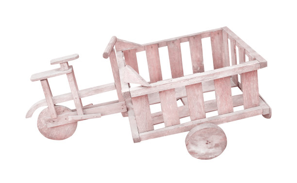旧木货运自行车或货运自行车孤立在白色背景与修剪路径图片下载