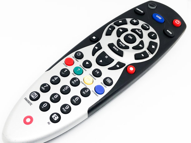 接收器电视遥控器白色背景图片下载