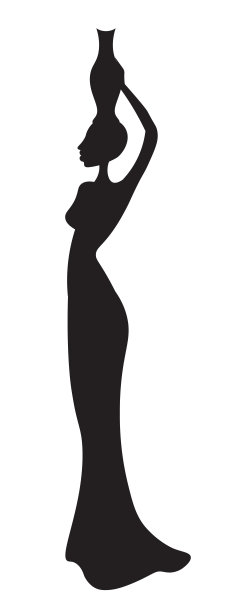 那个美丽的非洲女孩的剪影图片下载