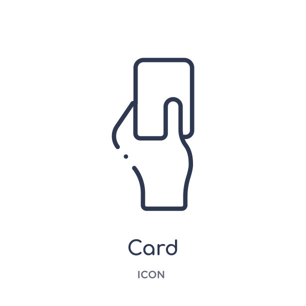 线性卡片图标从足球大纲收集。细线卡向量孤立在白色背景上。卡时尚插图图片下载