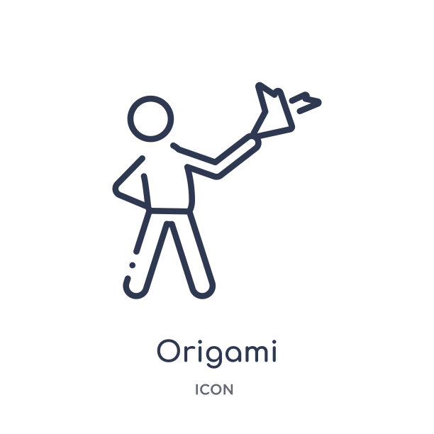 线性折纸图标从自由时间轮廓集合。在白色背景上孤立的细线折纸矢量。折纸潮流插画图片下载