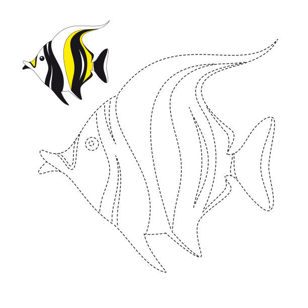 简单的教育游戏与鱼的孩子图片下载