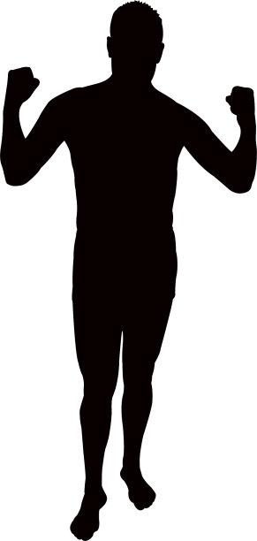一个健美男子轮廓向量图片下载