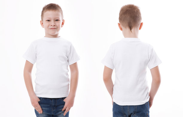 衬衫设计和人的概念-特写的年轻人在空白的黑色t恤前面和后面孤立。模拟模板的设计打印图片下载