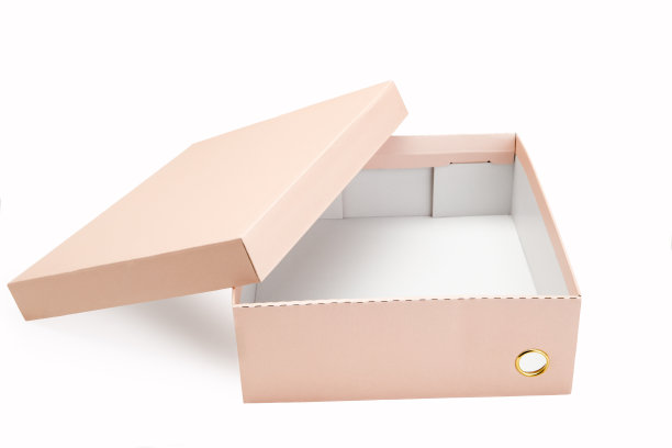 打开白色的粉色硬纸盒图片下载