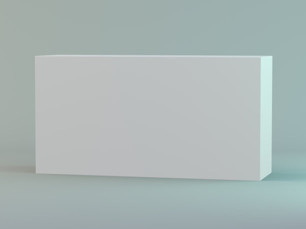空白水平框在白色背景反射。3 d图片下载