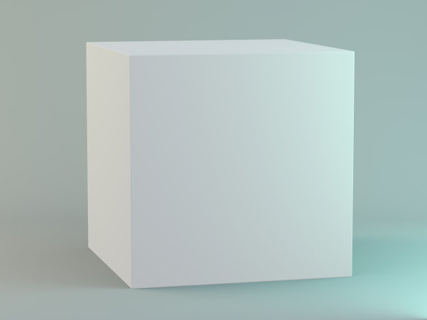 空白方框在白色背景反射。3 d图片下载