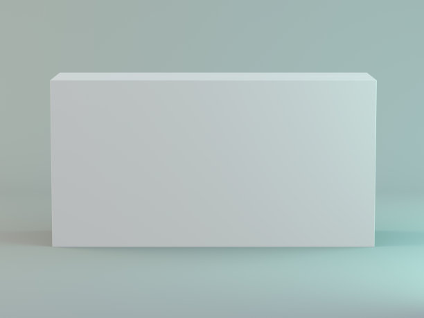 空白水平框在白色背景反射。3 d图片下载