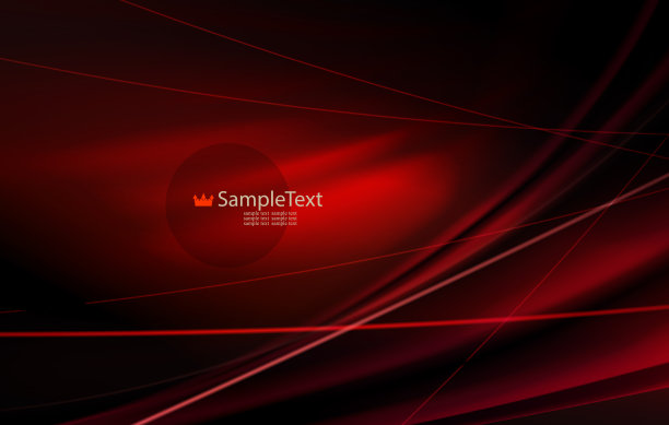 抽象的红色深色波浪设计与细长的光线图片下载
