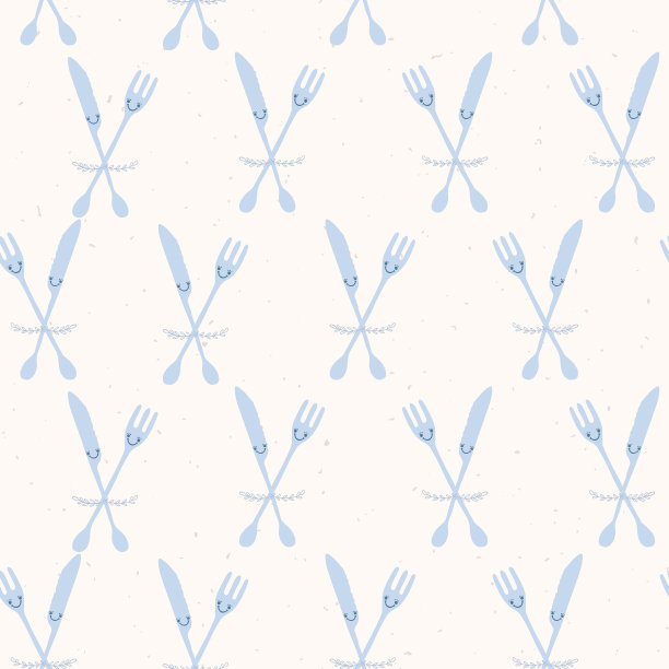 可爱的一套刀叉插图图片下载