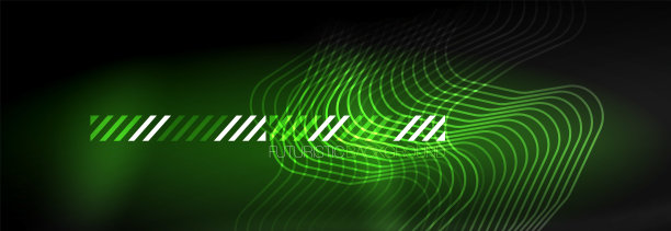 暗色霓虹灯发光模板，抽象的矢量背景线图片下载