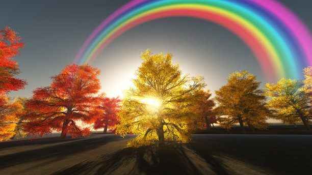 秋天的彩虹图片下载