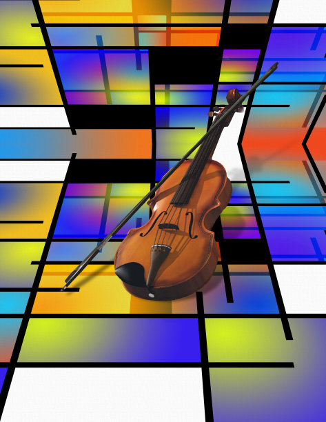 现代艺术小提琴抽象图片下载