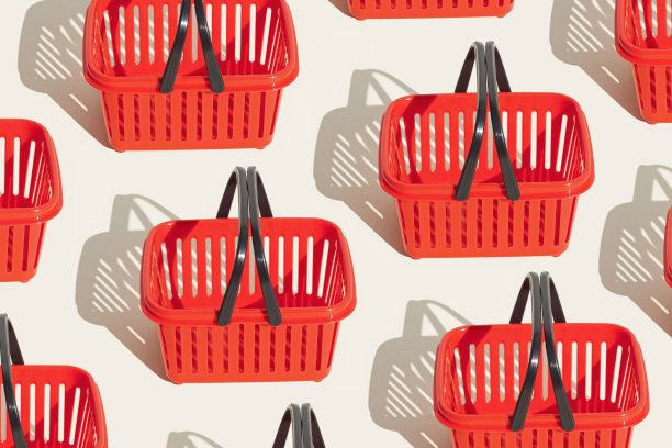 红色的购物篮图片下载