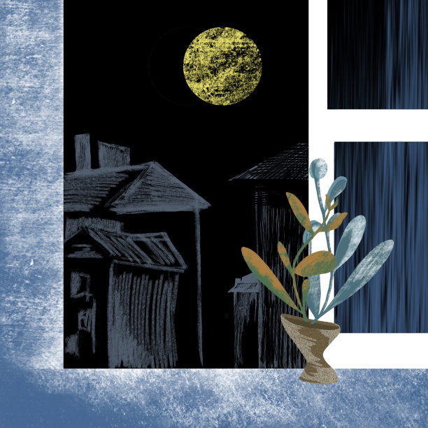 花盆在窗户上图片下载