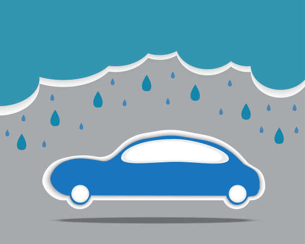 下雨的车图片下载