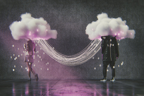 虚拟约会云计算概念图像图片下载