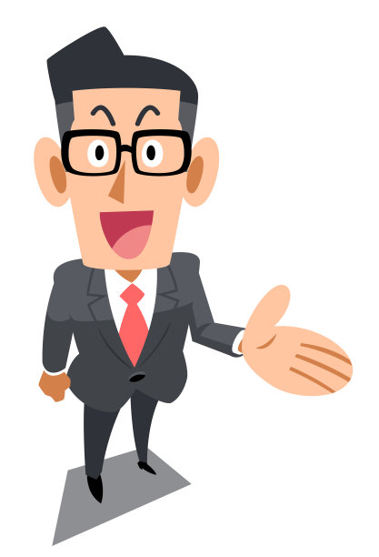 一位戴眼镜介绍的商人图片下载