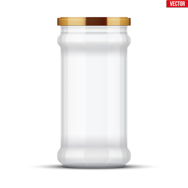 透明玻璃罐用于罐装和保存。图片下载
