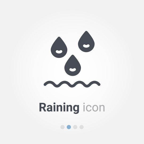 下雨矢量图标图片下载