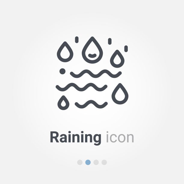 下雨矢量图标图片下载