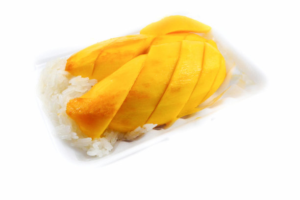芒果糯米配椰奶泰式甜品图片下载