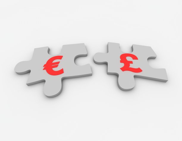 3D合成插画，拼图和货币符号，金融合作和经济融合，图片下载