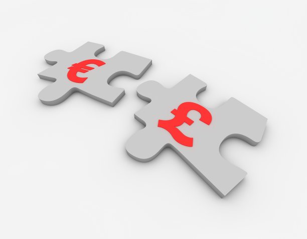 3D合成插画，拼图和货币符号，金融合作和经济融合，图片下载
