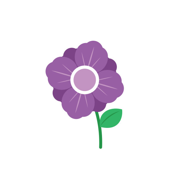 紫色花朵图标图片下载